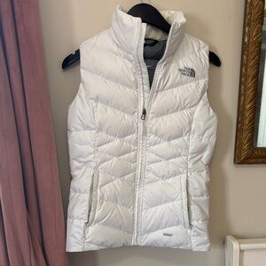 The North Face White Puffer Down Vest